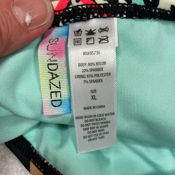 NWT sundazed black Scarlett halter bikini underwire 36 b/c cup Xl bottom - Picture 5 of 11